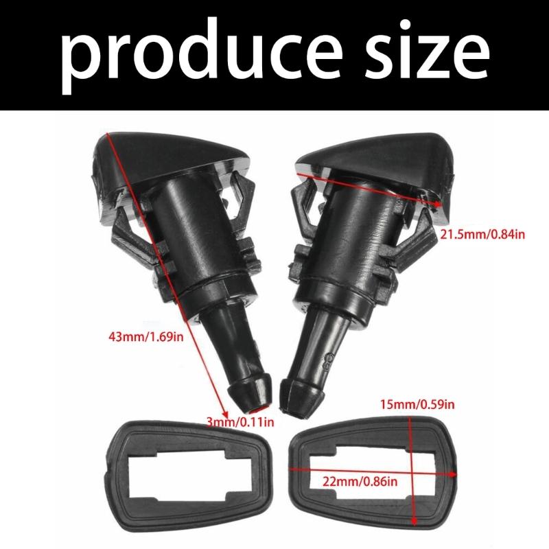 Water Saving Windshield Washer Jet Nozzle Replaces 5303833AA Anti Clog Design Strong Plastic Housing for Automotives