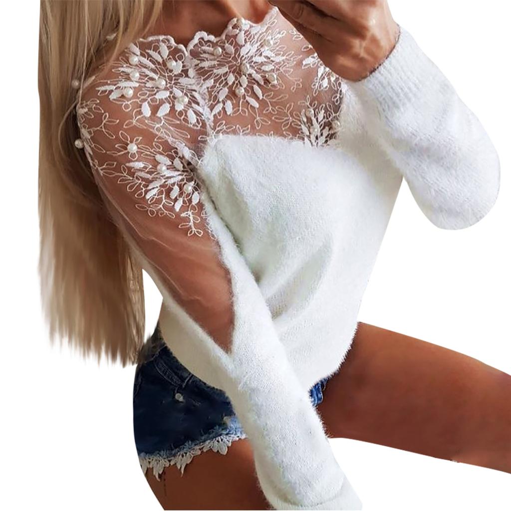 Women's  Embroidered Sweater  And Winter Knit Loose Casual Wild Top Coat