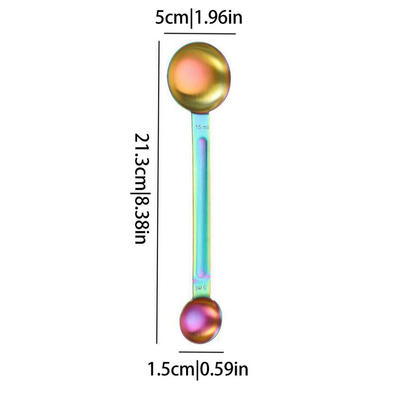 Stainless Steel Coffee Scoop Tea Coffee Measuring Spoon Double End Sugar Coffee Spoon Tablespoon Kitchen Coffee Tool