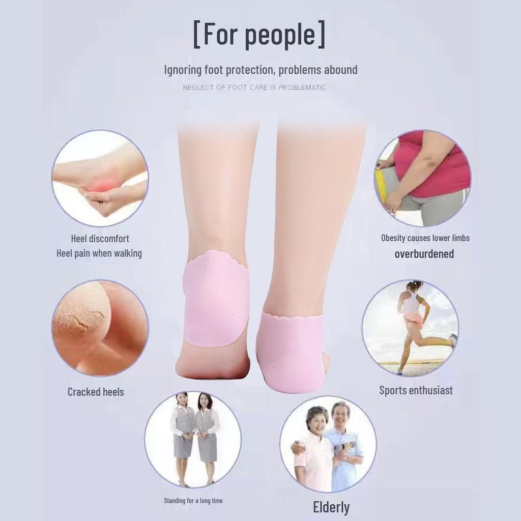 Women's Moisturizing Heel Protector Socks - Anti-Pain, Anti-Cracking, Silicone Foot Care Socks