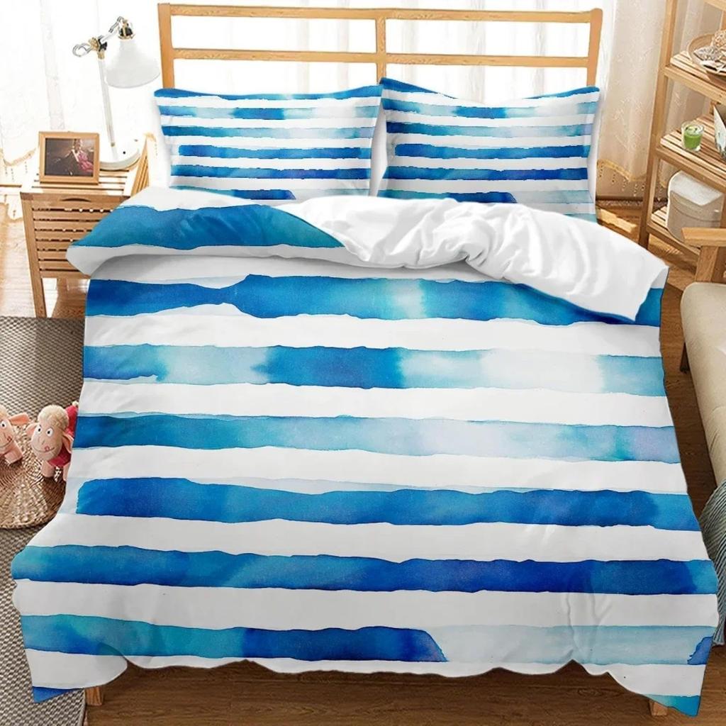 Wavy Duvet Cover Sets For Kids Teens Queen King Lightweight Quilt Covers Modern Abstract Bedding Sets Bedroom Decor No Comforter