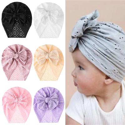 Girl Boy Summer Mesh Hat Baby Newborn Turban Headwrap Beanies Cap Baby Bonnet Cap Big Bowknot