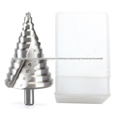 High-Speed Steel 6-60mm Spiral Groove Step Drill Bit with Triangular Shank for Versatile Use