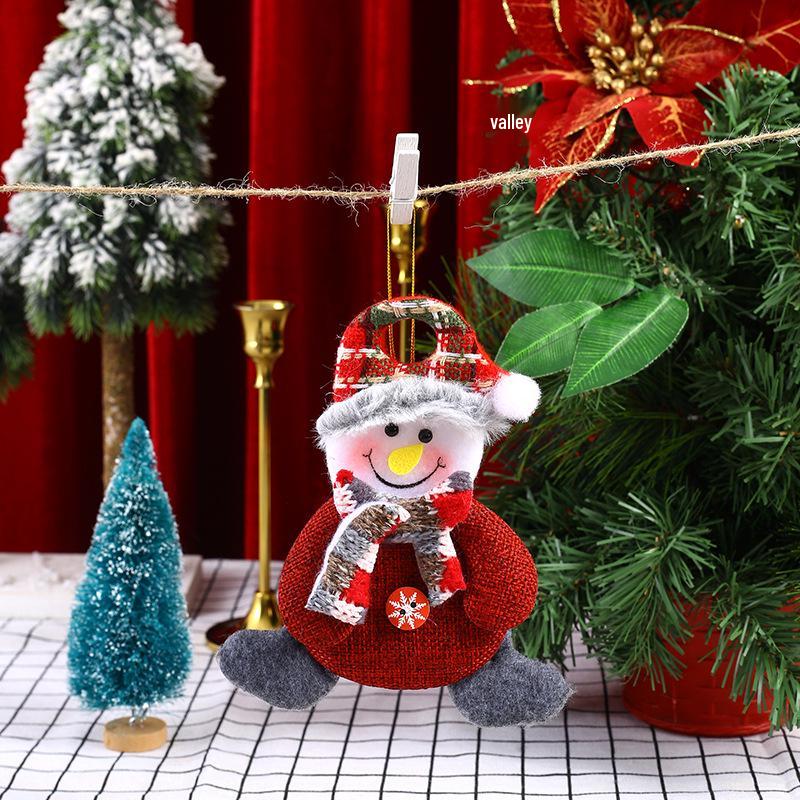Santa Claus Fabric Doll Ornaments - Christmas Tree Decorations & Small Gift Pendants