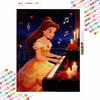 Disney Diamond Painting Kit Classic Belle Playing Piano Romantic Home Decor Craft Perfect Gift Idea Diamond Art