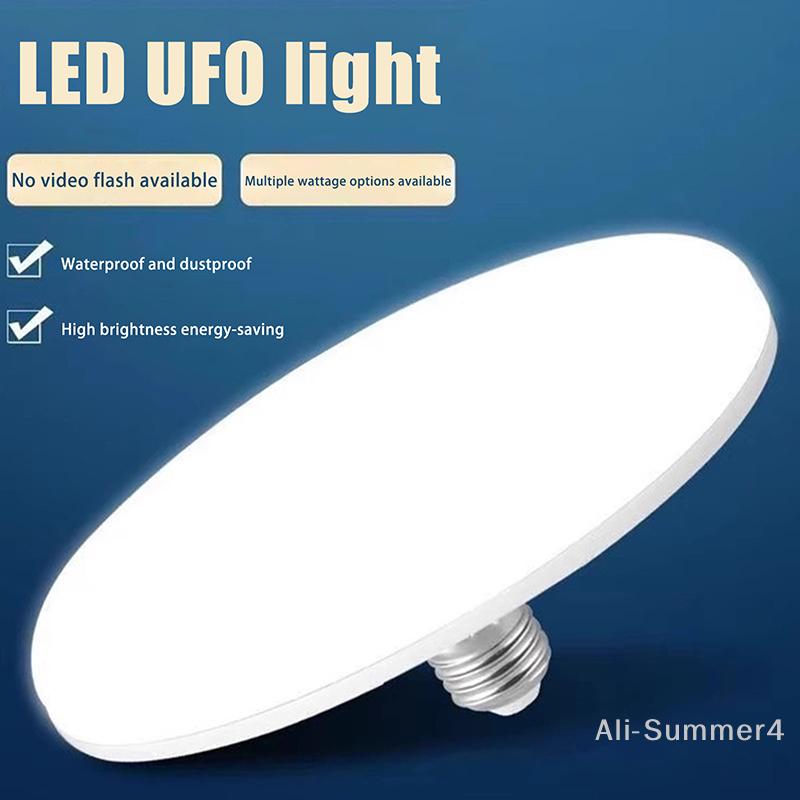 1 Piece 20-200W Indoor Lighting Flying Saucer Light Ceiling Lamp Garage Light LED Bulb AC 220v E27 Base Energy Saving Lamp