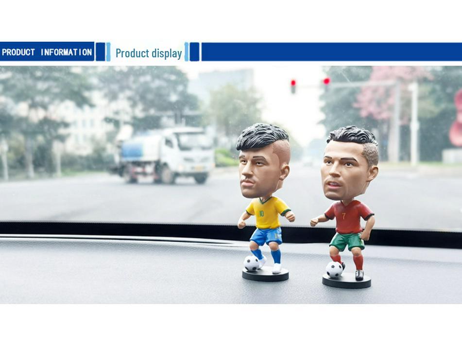 CR7 & Neymar Bobblehead Doll - Football Star Car Ornament Gift for Boys