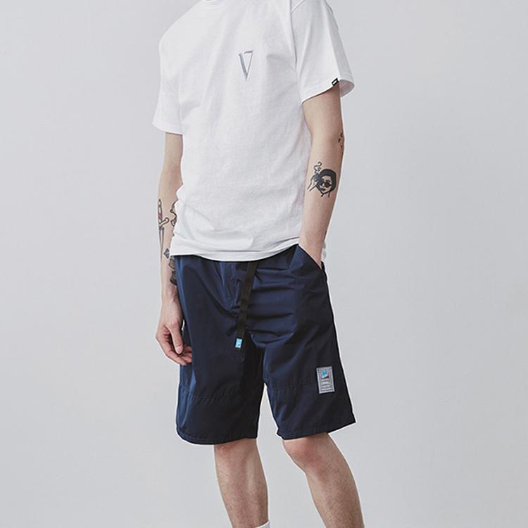Vans Woven Elastic Waist Sports Mid-Rise Loose Shorts Men shorts Dark-Blue VN0A4P5DLKZ