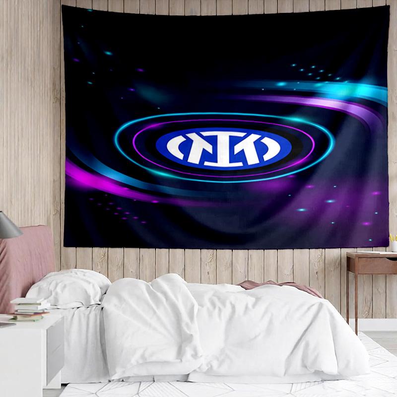 Mi-lan FC Emblem Printed Printed Tapestry, for Bedroom,Livingroom, dormitory, Large Wall Decor, Fabric Decor Fan Birthday Gifts