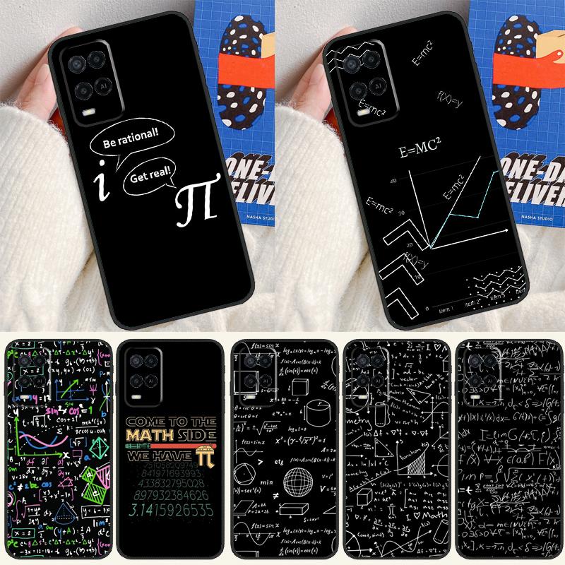 Mc2 With E=mc Math For Oppo A17 A77 A60 A74 A94 A54 A18 A38 A58 A78 A98 A40 A80 A16 A76 A96 A15 A57S Phone Case