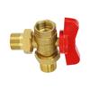 Three-Way Threaded Union Hot Water Valve