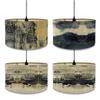 European Style Marble Pattern Lampshades Cafe Home Homestay Decor Bamboo Art Chandelier Light Cover Wall Lamp Shade E27