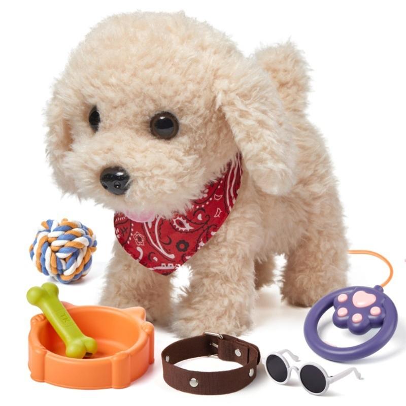 

Cute Puppy Robotic Pet Remote Electronic Plush Dog With Sound Effects And Accessories For Children Gift for Party 1