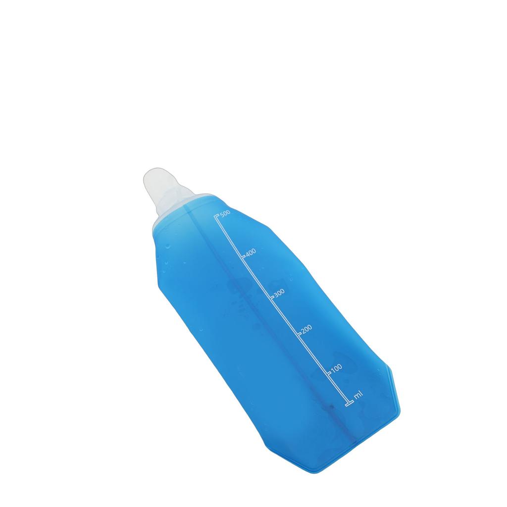 2PCS Flasque Souple TPU Pliable Anti-fuite Bouteille d'Eau Souple avec Bouchon Anti-poussière pour Vélo Course Randonnée Hydratation