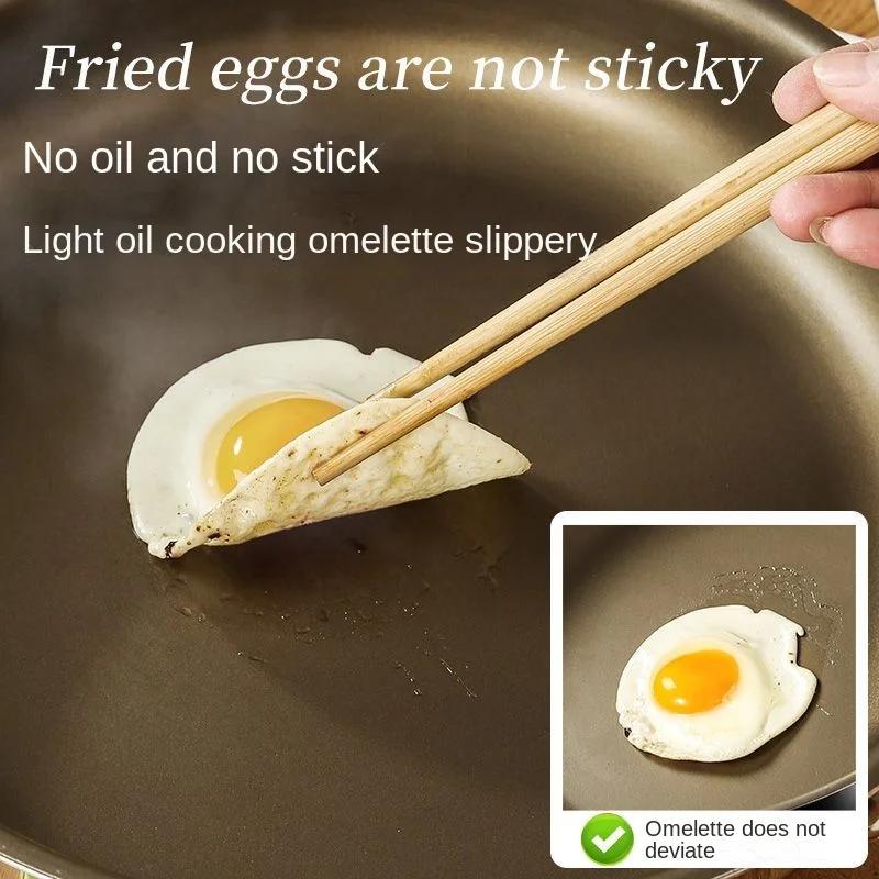 Professional Titanium Frying Pan Uncoated Non-Stick Skillet for Induction/Gas Stove Healthy Grill Pan for Steak, Eggs & Pancakes