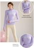 Women's Quick-Dry Half-Zip Yoga Top - Long Sleeve, Tight-Fitting Activewear