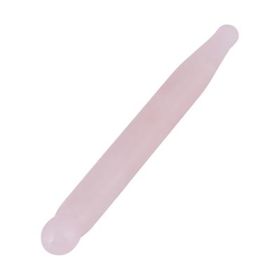 1pc Natürliche Rose Quarz Kristall Gesicht Massage Zauberstab Stein Glatte Stick