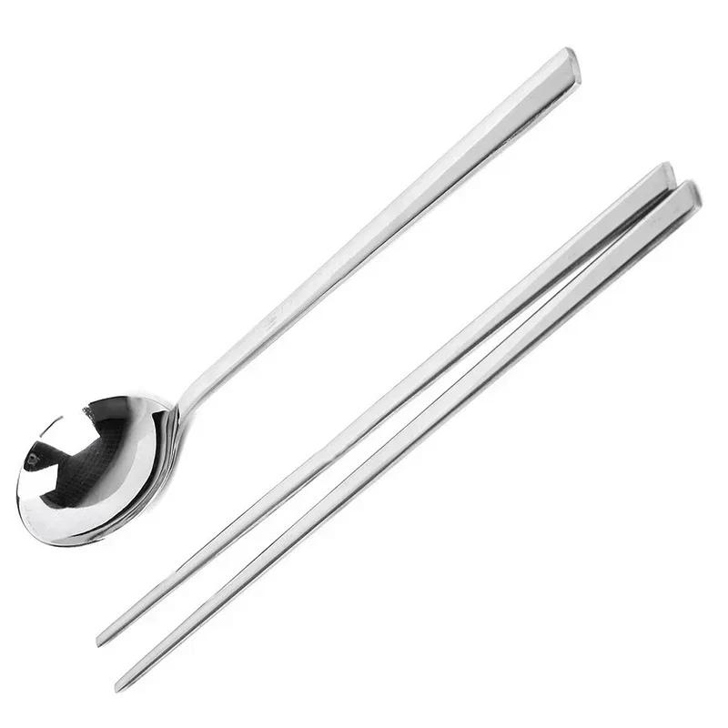 Tableware Set 304 Stainless Steel Korean Tableware Set Camping Cutlery Chopsticks Tableware Luxury Tableware Set