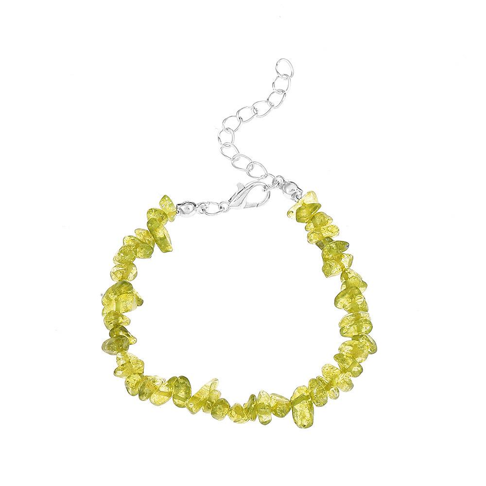 Natural Stone Irregular Woven Bracelet, Ethnic Seaside Beach Wind Special-shaped Crystal Gravel Bead String DIY Jewelry.