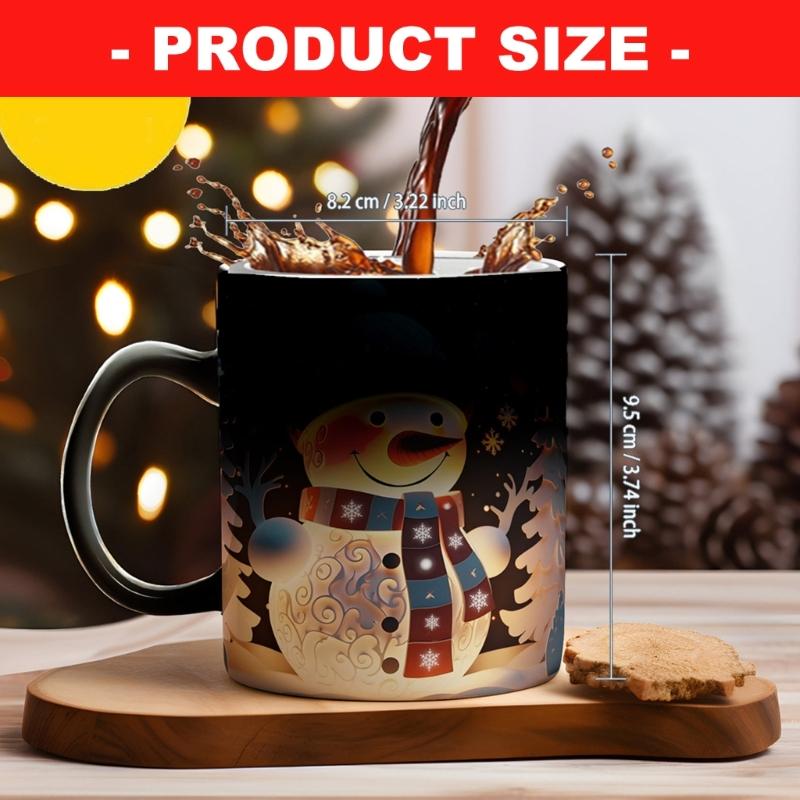 Premium Ceramic Heat Mugs Reveals Holiday Pattern When Heated Dishwasher Safe Ideal For Teas Hot Chocolates