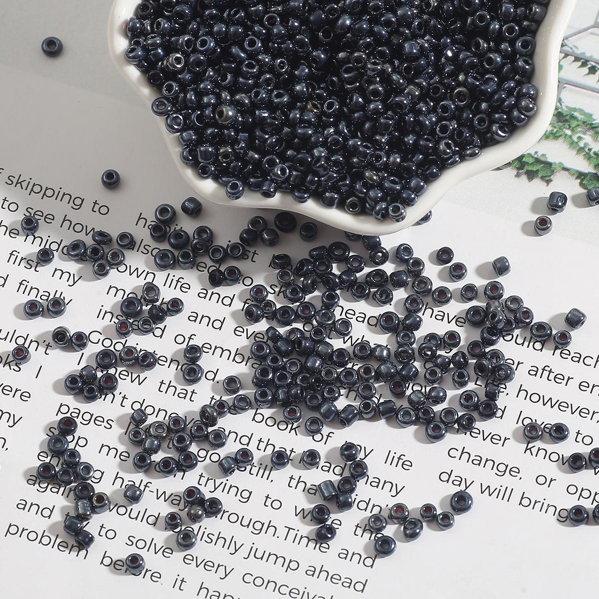 

450 г австрийские хрустальные бусины с круглым отверстием металлический цвет чешский стеклянный бисер для изготовления ювелирных изделий своими руками аксессуары Black 2mm 30000pcs