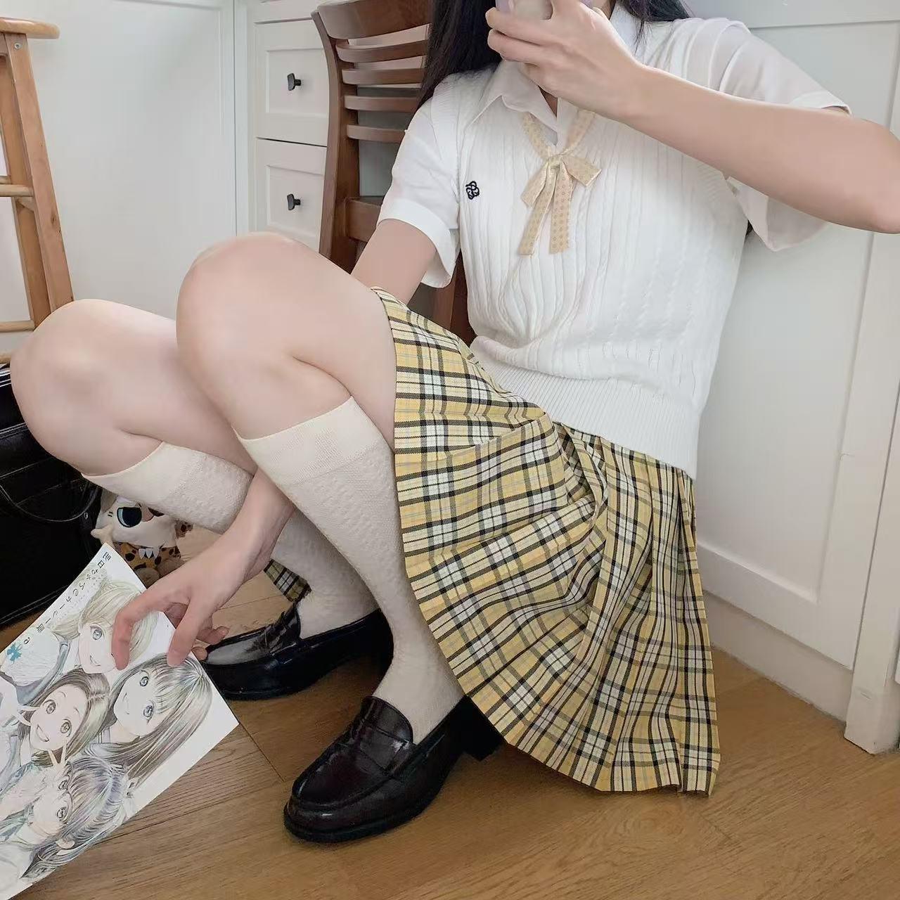 

Аутентичная плиссированная юбка в японском стиле Xiaoxingzhong JK для студенток XXL