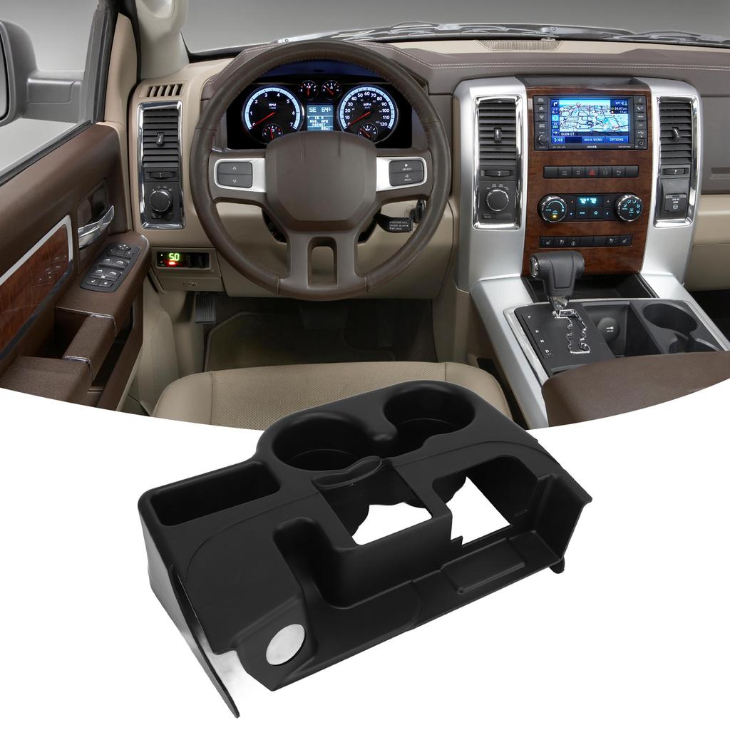 Schwarzer Mittelkonsolen-Zusatz-Getränkehalter SS281AZAA Ersatz für Dodge Ram 1500 2500 3500 2003‑2012