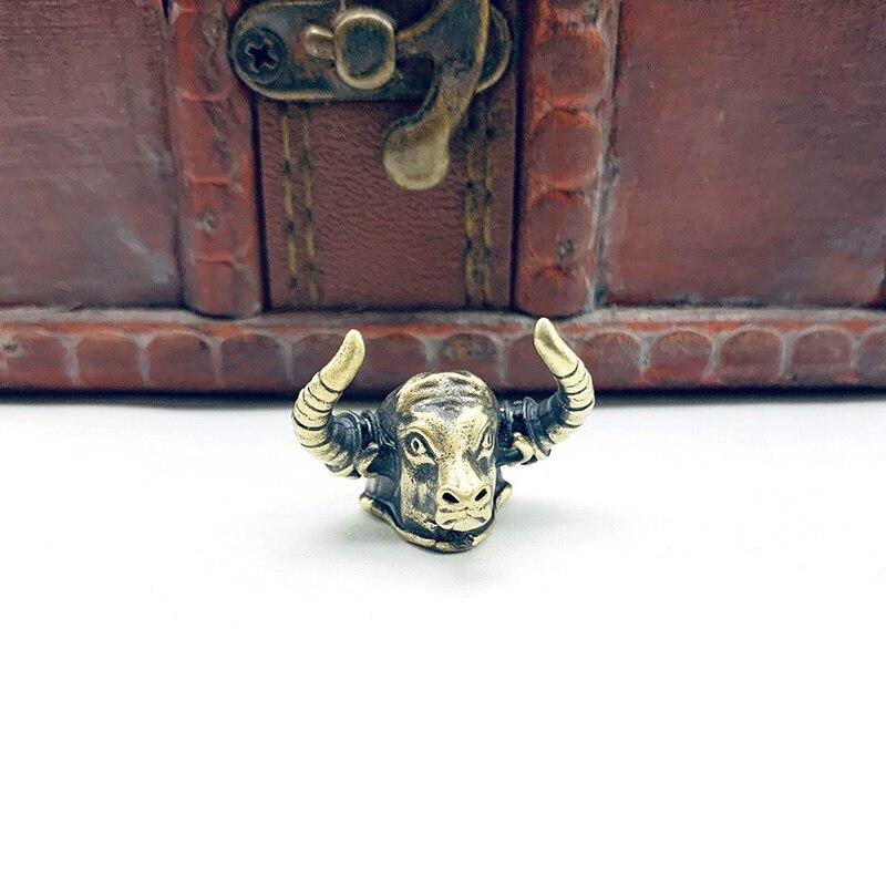 

Латунный бычий рог, самурайский нож, бусины, кулон, EDC, уличный зонтик, веревка, брелок, ремешок, подвесные медные статуэтки, ювелирные изделия, DIY детали из паракорда латунный