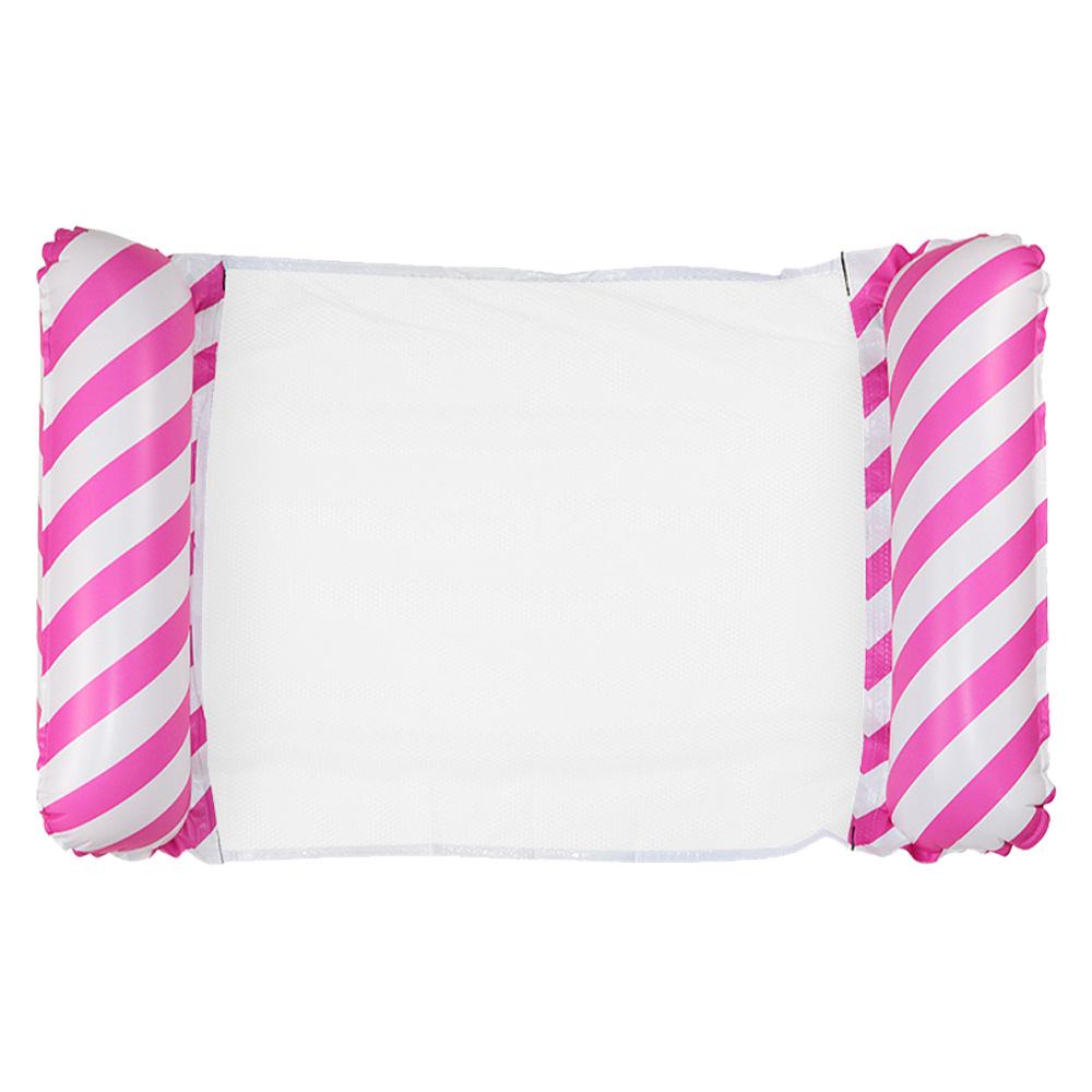 Foldable Striped Pool Hammock: New Style Inflatable Float & Mesh Recliner