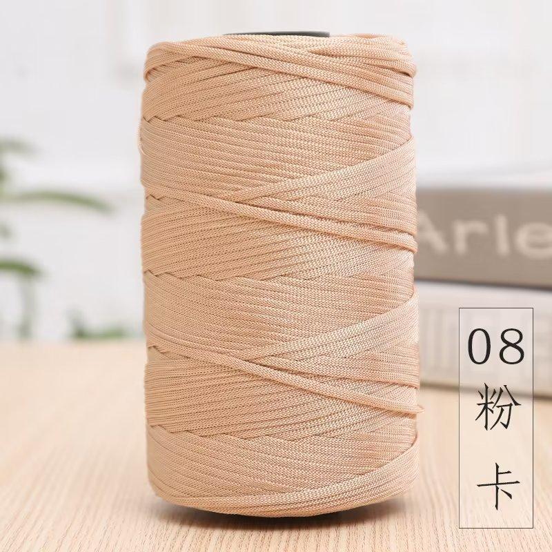 Mercerized Cotton And Linen Flat Belt Thread Light Body Ice Silk Crochet Hook Hat Wool Ball Handmade Diy Knitting Material Package