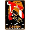 Tt Of Races Poster Vintage Isle of Man Segno di Latta Competizione Motociclistica da Corsa Retrò Placca in Metallo Arrugginito Shabby Decorazione per la Casa