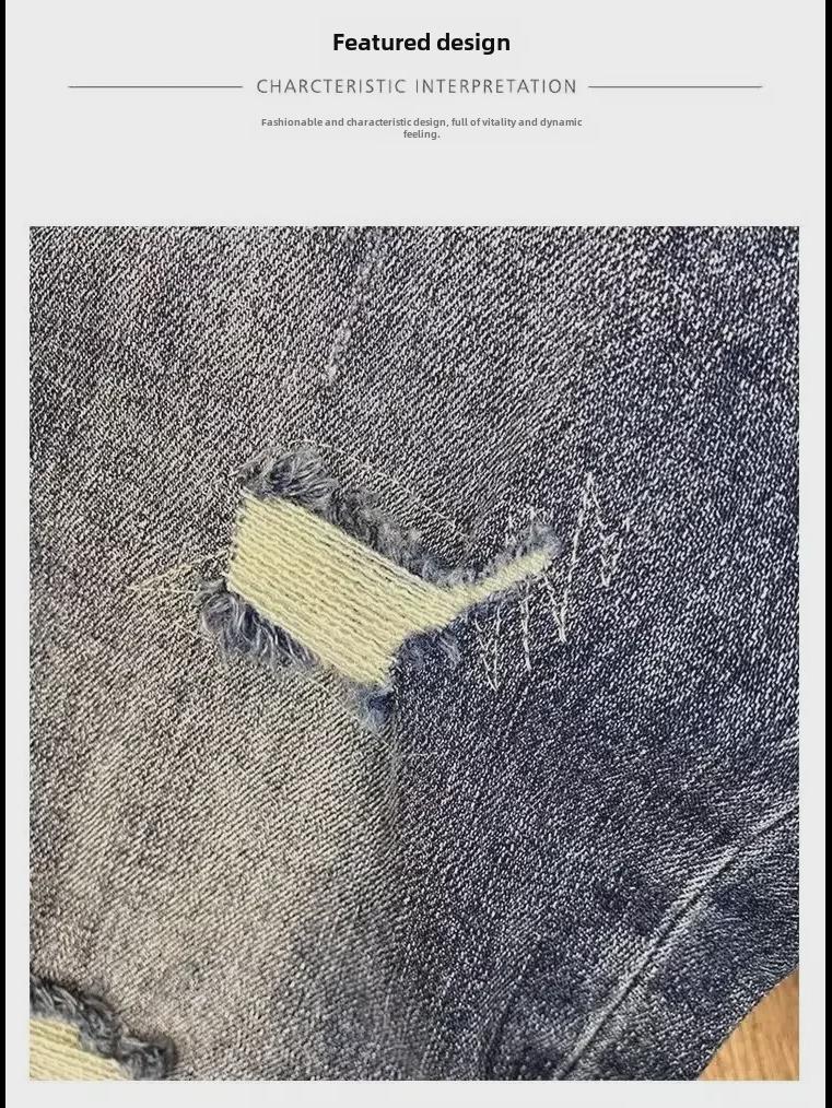 Summer 2024 Men's Ripped Korean Style Skinny Jeans with Micro Harem Fit