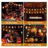 Guirlande lumineuse Halloween - AIMOONSA - 4 motifs décoratifs - 20 LED - 3 m - Étanche IP65