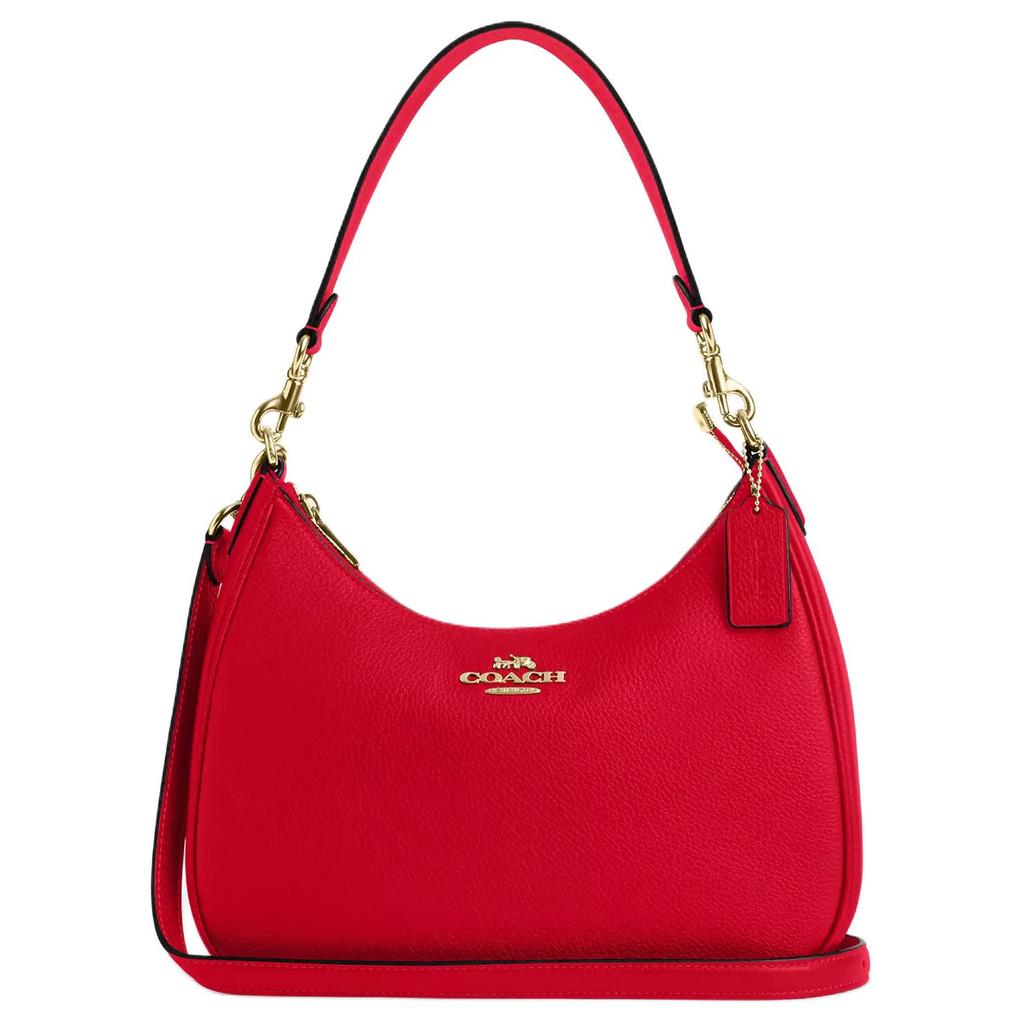 Coach Teri 29 Logo Zip Closure Leather Crossbody Shoulder Bag Large Women Bags Red CV935-IMUP7