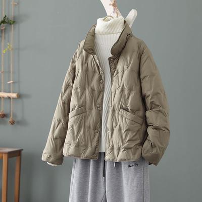 Women's Thickened Warm Cotton-padded Jacket, Loose and Thin, Solid Color Outer Cotton-padded Jacket