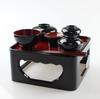 Fujishiro Kogeisha Japanese-made Buddhist Altar Offering Tray, Lacquerware, Nagamine, Dishwasher Safe (Bowl) (5.5 Inches (approx. 16.5 Cm))