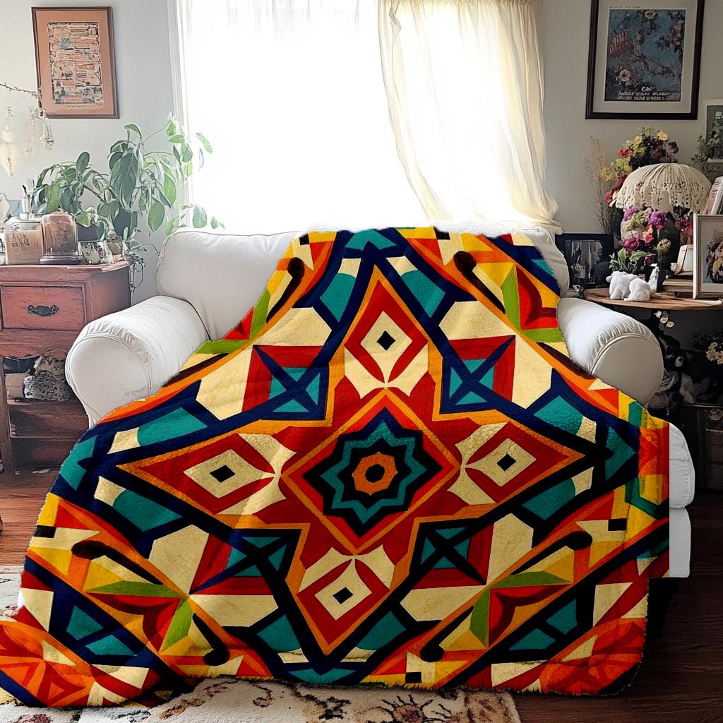 Bohemian Style Throw Blanket Southwestern Geometric Tapestry Vintage Woven Throw Blankets Upgraded Material Super Soft