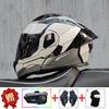 Casco modulare da motocicletta professionale da corsa 2024, materiale ABS, doppia lente, Bluetooth, certificazione DOT