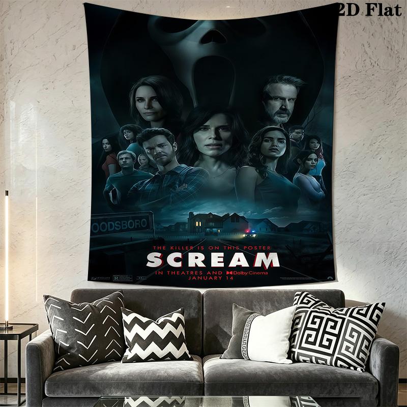 Horror Icon Tapestry Halloween Decor Tapestry Background Cloth Wallmounted Work Of Art Wall Decoration Background Cloth