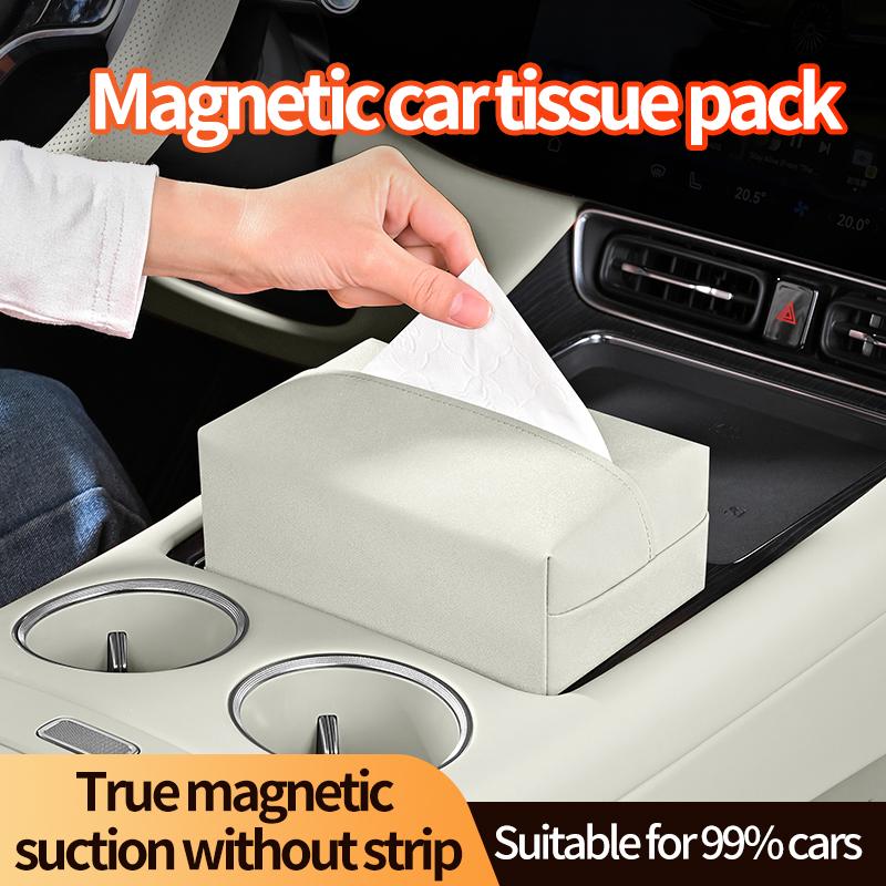 Magnetic Car Tissue Box   High-end Car Interior Drawer Box Roof Tissue Storage Car Tissue Bag