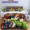 Avengers Heroes United Print 3Pcs Bedding Setduvet Cover With 2 Bedropillowcase Home Birthday Gift