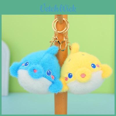 Colorful Ocean Animal Plush Keychain In Various Shapes Including Crab Dolphin And Seal