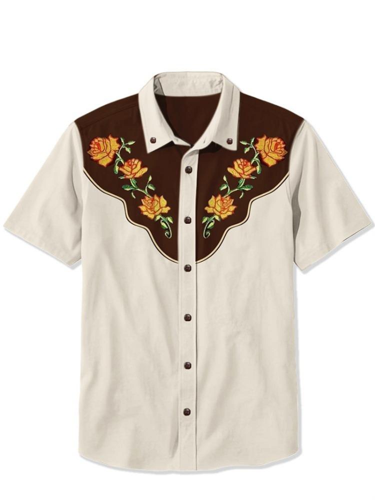 

Ковбойская гитарная рубашка Мужская гавайская рубашка Летняя 3D-принт С коротким рукавом На пуговицах Тропический белый топ Рубашка Мужская De M