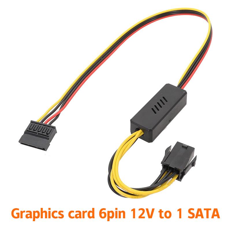 8Pin/6Pin zu Sata Festplatten Netzteil Adapter Anschlusskabel 12V zu 4Pin Molex HDD Stromversorgungskabel