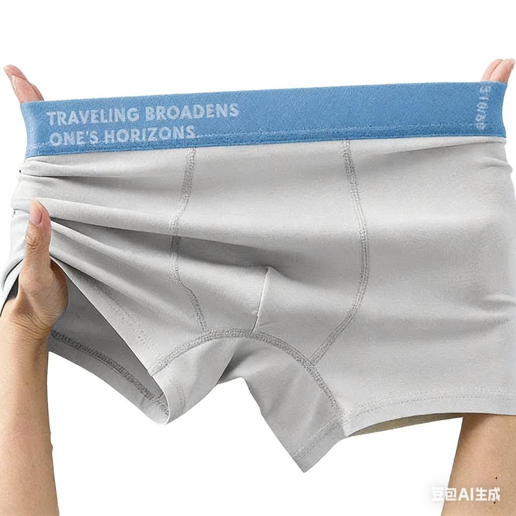 Men's Spring and Summer Light Cotton Breathable Teenager Flat Angle Underwear