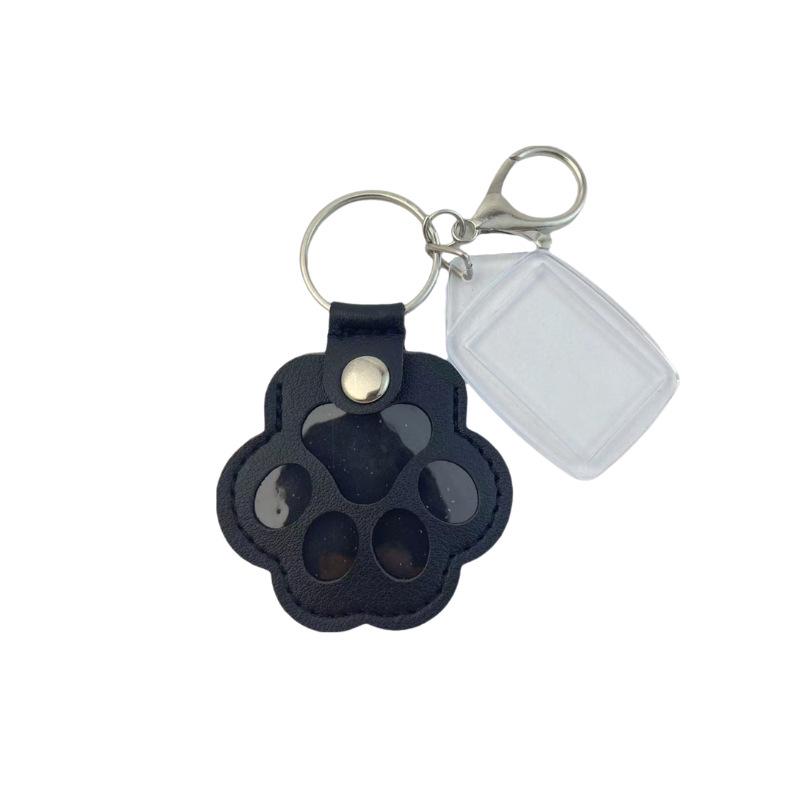 Leather Pet Fur Keepsake Keychain: Cute Cat & Dog Hair Bag Charm Ornament