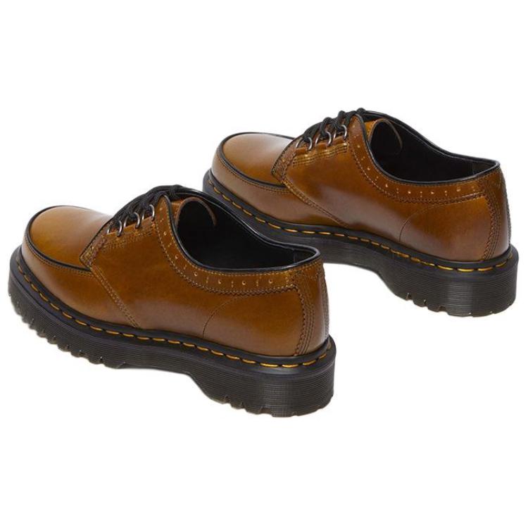 Dr. Martens Leather Lightweight Round Toe Commuter Versatile Simple Personality Trendy Low Top Casual Shoes Unisex Casual Shoes Brown 31829776