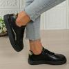 Scarpe da Ginnastica Casual Comode da Donna per l'Autunno, Suola Morbida, Nere Antiscivolo per il Lavoro.
