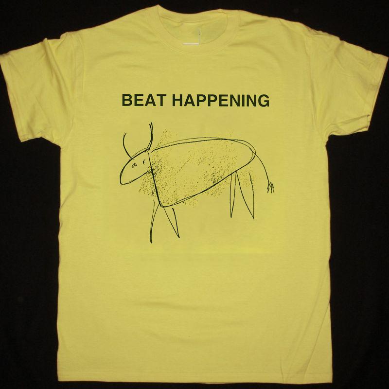 Beat Happening Band Crashing Through Yellow T Shirt Full Size S-5XL Unisex T-Shirt S
