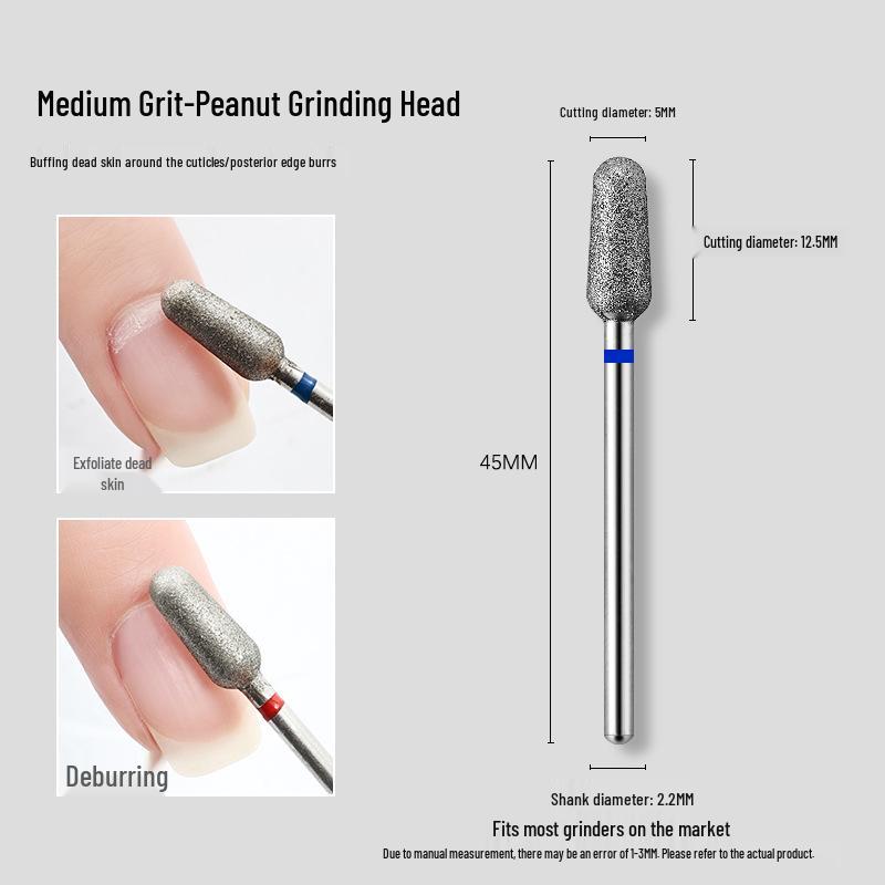 

Peanut Shape Diamond Nail Head for Cuticle and Callus Pre-treatment